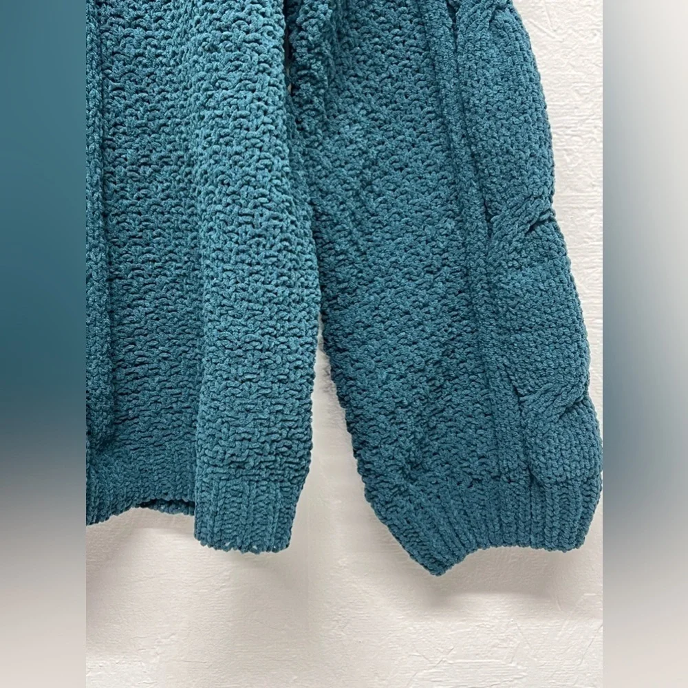 Seven7 - Women's Soft & Warm Cable Knit Chenille Sweater - Deep Teal